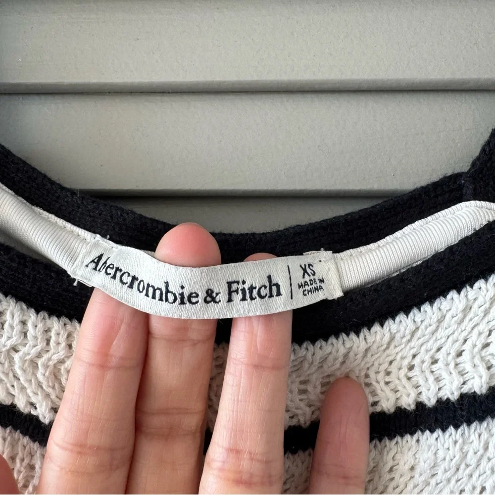 Abercrombie & Fitch White and Black Maxi Dress